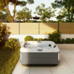 5 Best Outdoor Jacuzzi®️ Hot Tubs In Colorado For Outdoor Bliss (2024) - Spa Palace Blog outdoor jacuzzi®️ hot tubs - the J-315 small hot tub on a patio during summer