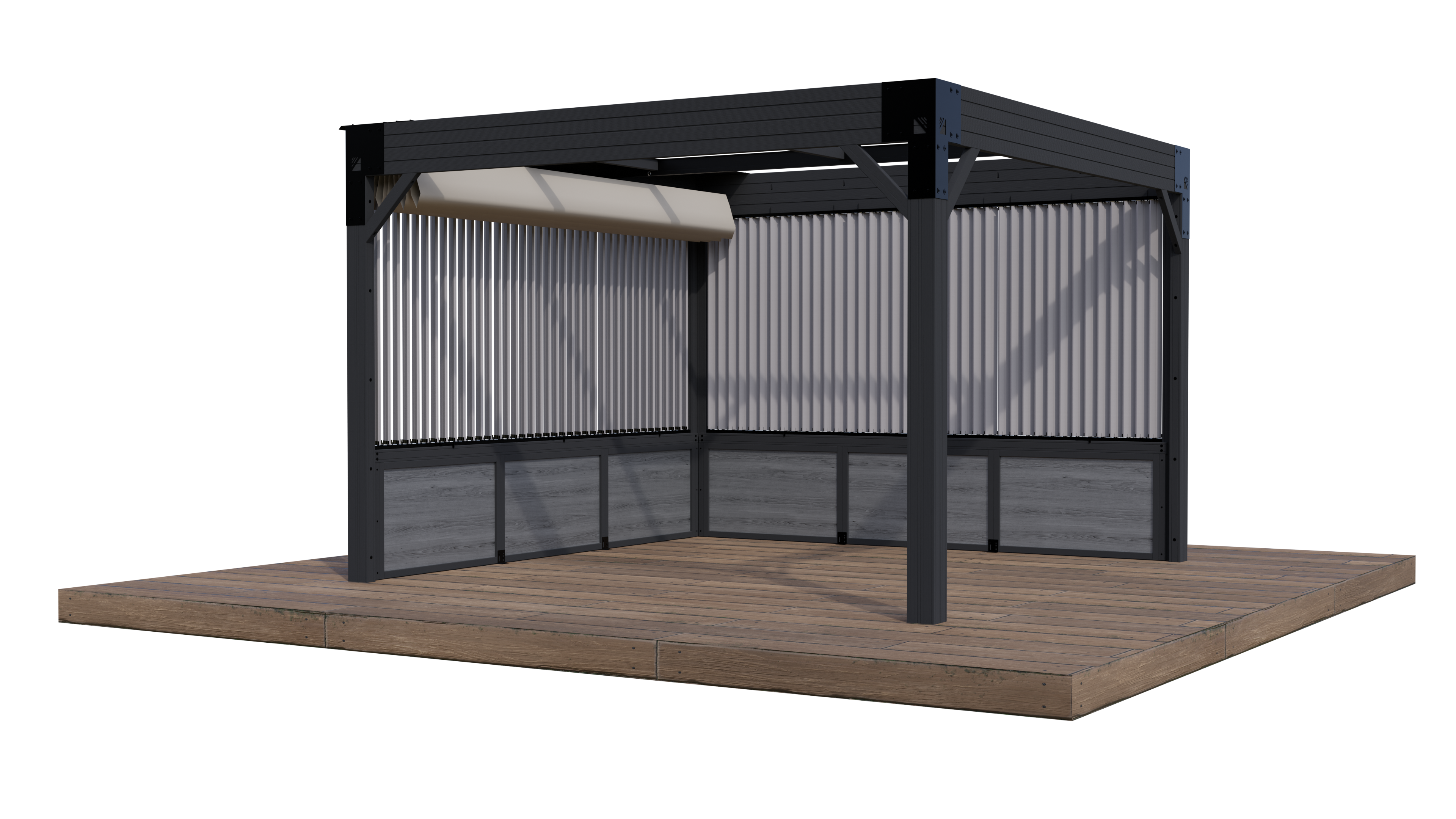 3391 – Mesa 11x11_LouverWalls_MetalBase 3391 - Mesa 11x11_LouverWalls_MetalBase