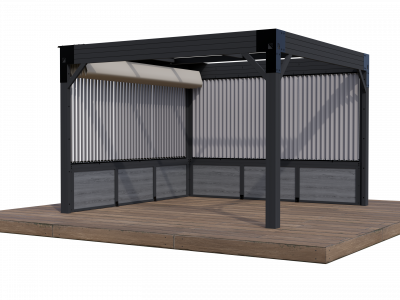 3391 - Mesa 11x11_LouverWalls_MetalBase